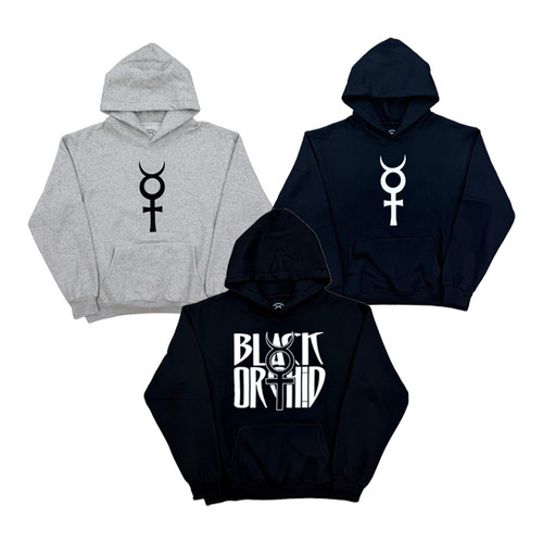 Osamason Merch Black Orchid Logo Hoodie限定连帽卫衣帽衫