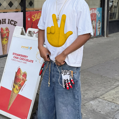 Playboicarti Emoji YVL印花表情纯棉男女夏季短袖T恤opium风格