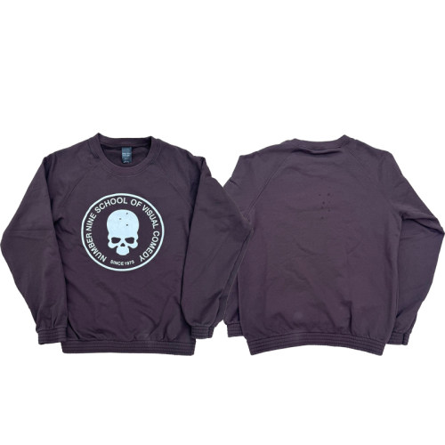 Number Nine SCHOOL OF VISUAL COMEDY CREWNECK 破坏做旧卫衣