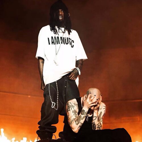KK11 playboicarti i am music tee opium  周边标语短袖