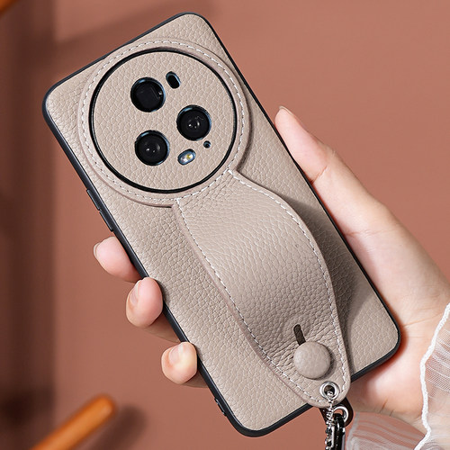 荣耀magic7pro手机壳真皮送挂绳