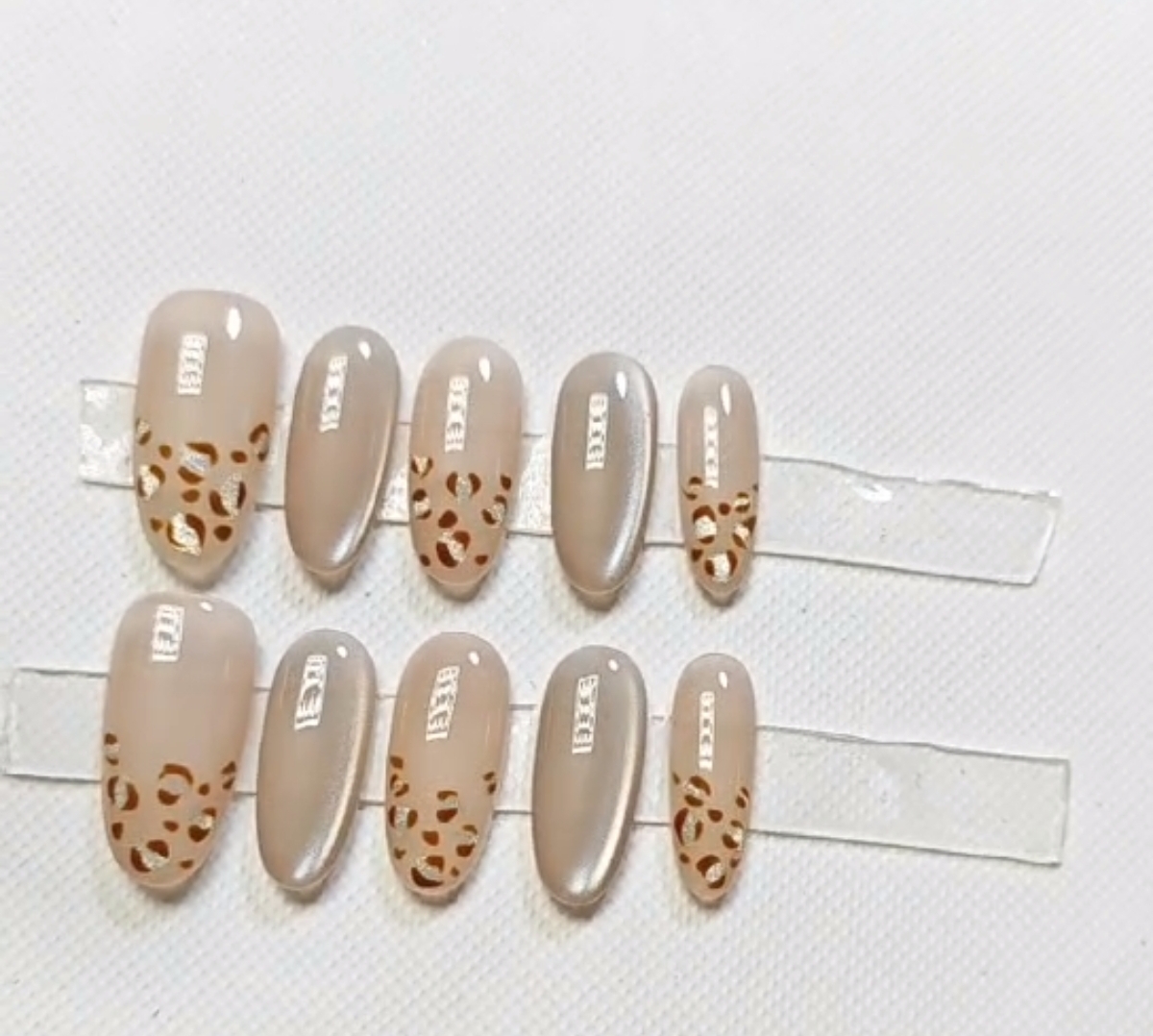 猫眼豹纹穿戴甲渐变纯欲温柔显白