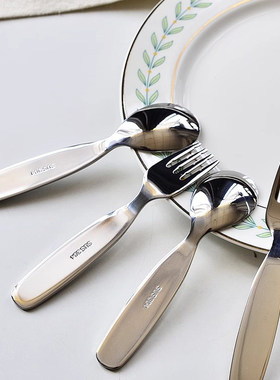 304不锈钢叉子勺子食品级小号加厚甜品勺辅食酸奶冰淇淋蛋糕叉勺