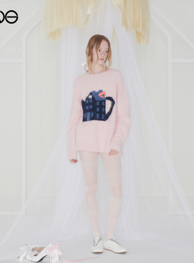 明星同款Effet de Soleil圆领毛衣针织衫女毛衫FIFTYFIFTY组合