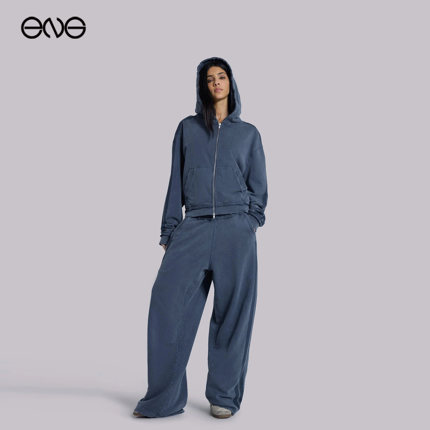 【ENG】JADED LONDON复古水洗运动阔腿裤条纹慢跑裤男女新品26春