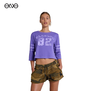 【ENG】JADED LONDON 千禧做旧印花宽松圆领短袖T恤女  秋冬