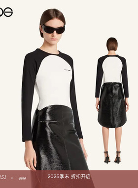【ENG】COURREGES 古未界 CIRCLE CONTRAST长袖T恤女装 新品25秋