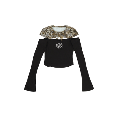 迷彩怪兽牙长袖T恤上衣