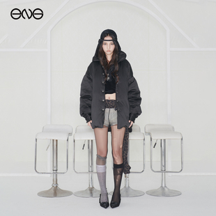 【虞书欣明星同款】Effet de Soleil缎光羽绒服外套女新品25冬