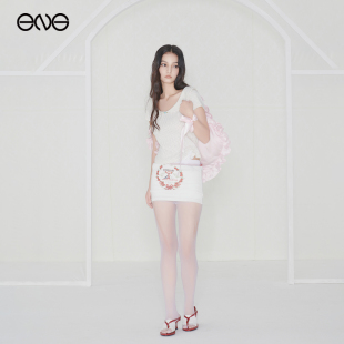 25秋 ENG 新品 T恤上衣女装 Soleil Effet 复古娃娃领波点短袖