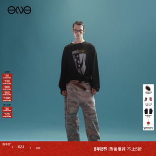 【ENG】Anomalies Department 做旧复古印花长袖T恤男 新品25秋