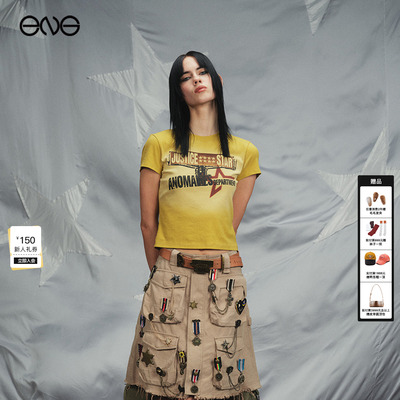 【ENG】Anomalies Department渐变水洗印花短袖T恤女新品26夏