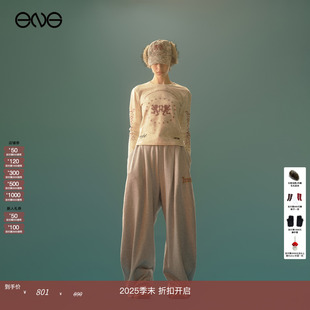 【ENG】Anomalies Department复古风水洗印花长袖T恤女装新品25秋