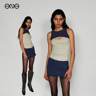 【ENG Limited Collection】叠穿撞色无袖背心女内搭外穿修身上衣