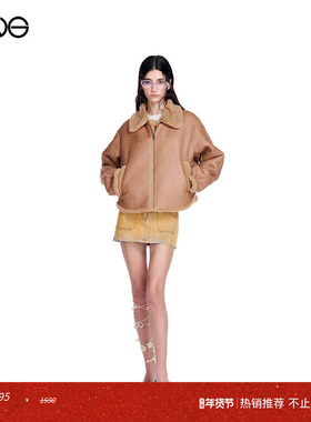 【ENG】Effet de Soleil 短款翻领夹克上衣拉链外套女  秋冬