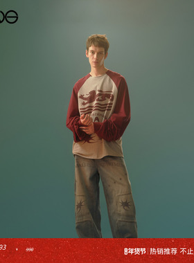 【ENG】Anomalies Department 堆褶泡泡袖印花长袖T恤男新品25秋