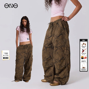 Jennie明星同款 裤 JADED 工装 男女 LONDON抽绳宽松休闲长裤