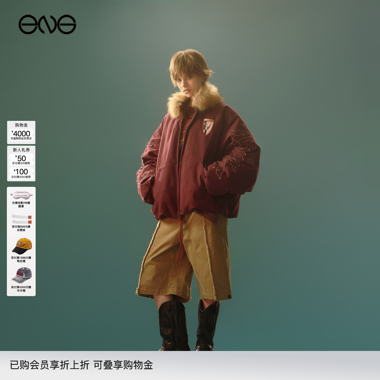 【王安宇明星同款】Anomalies Department毛领羽绒外套女新品25冬