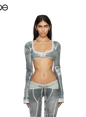 【ENG】KNWLS 褶皱短开衫上衣