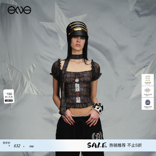 【ENG】Anomalies Department格纹泡泡袖短袖T恤上衣女装新品26夏
