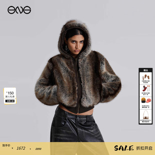 保暖外套上衣男女新品 LONDON拉链连帽夹克短款 JADED 25冬 ENG