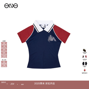 明星同款 T恤上衣女 2000 拼色短袖 少女时代 ARCHIVES足球衫