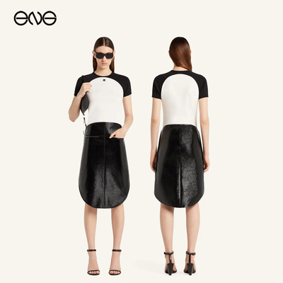 【ENG】COURREGES 古未界 CIRCLE CONTRAST短袖T恤女装 新品25秋