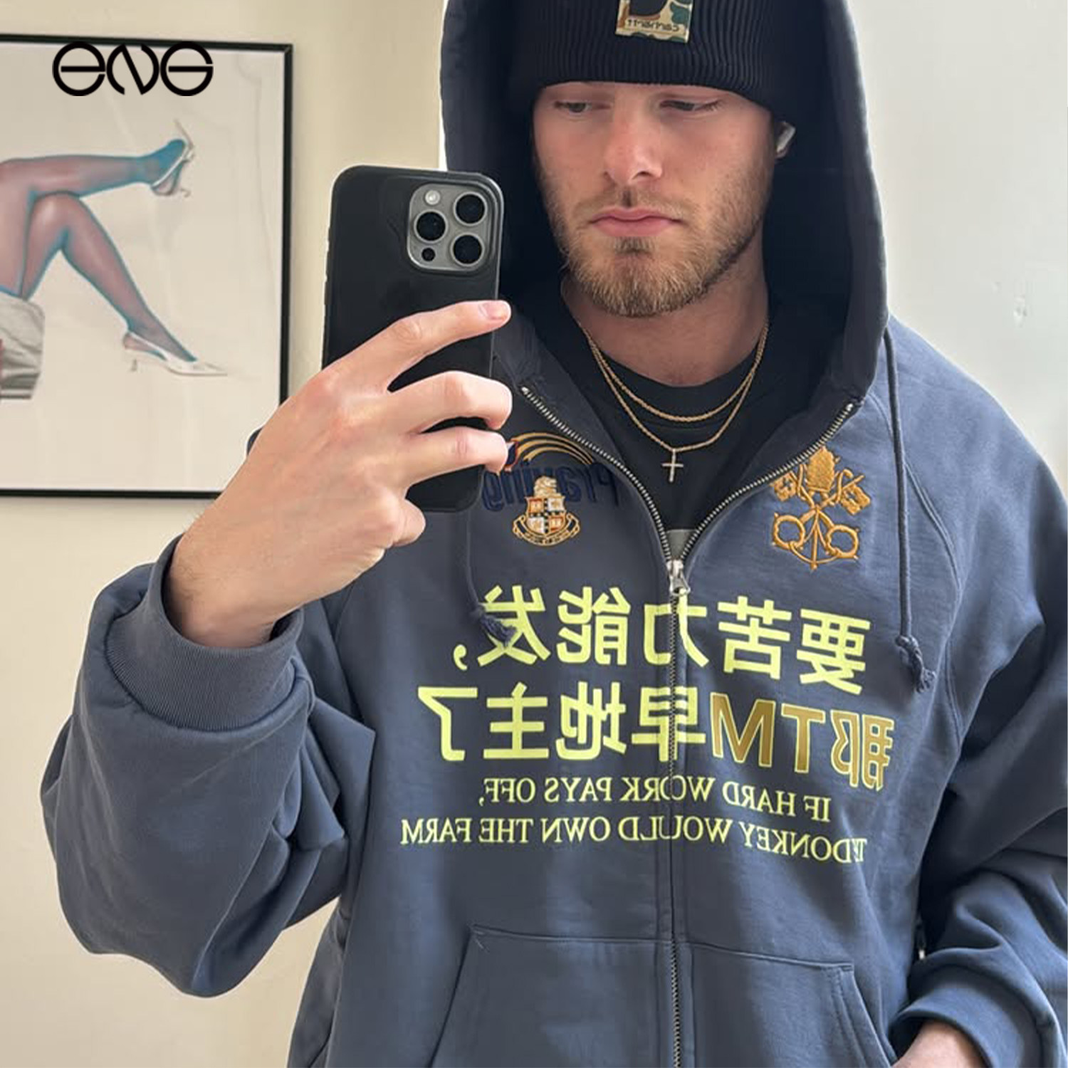 【ENG】Praying宽松连帽开衫卫衣拉链外套男女同款新品26春