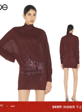 【ENG】Jean Paul Gaultier 刺绣中领长袖连衣裙短裙女 新品25秋