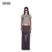 秋冬 ENG 拼接短袖 Effet 美式 上衣女 Soleil T恤正肩短款