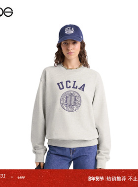 【ENG】Sporty & Rich UCLA校徽印花圆领卫衣女装 新品25秋