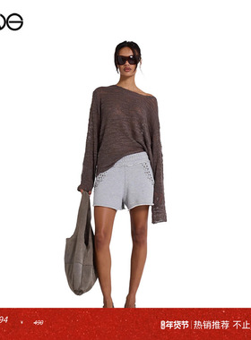 【ENG】JADED LONDON 铆钉运动休闲直筒短裤短款卫裤女  秋冬