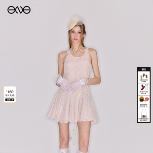 ENG 纹网纱背心连衣裙女新品 Effet Soleil纯欲少女风格 26春