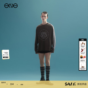 Department Anomalies 徽章印花洗水长袖 T恤男女 25秋 新品 ENG