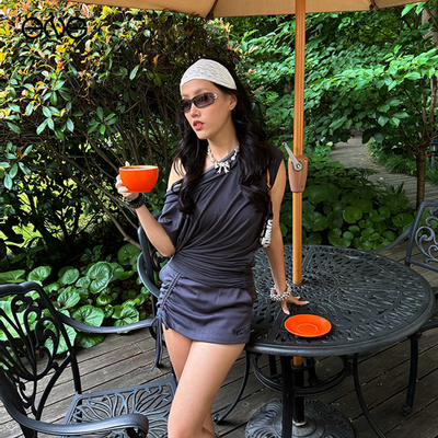 【ENG】2000 ARCHIVES 褶皱抽绳超短裙裤女装