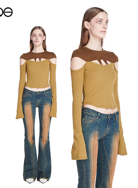 【ENG】Anomalies Department美式正肩长袖T恤女装修身打底上衣