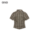 新品 26春 T恤衬衫 上衣女装 ENG KNWLS格纹短袖