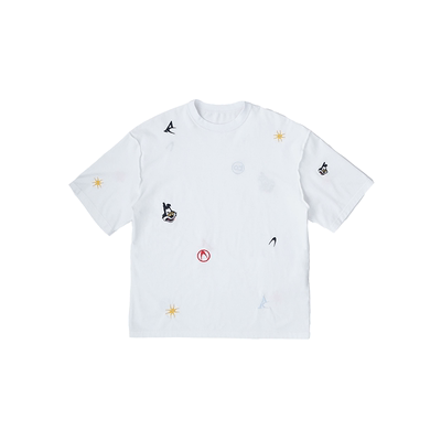 卡通印花刺绣圆领短袖T恤