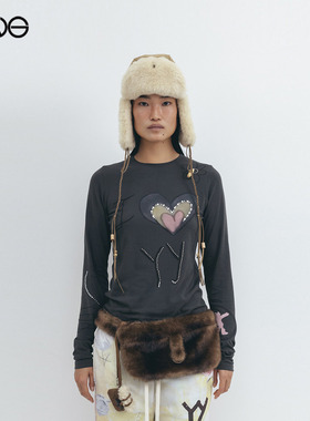 【ENG】OPEN YY “I LOVE YY”长袖T恤上衣女装新品25秋