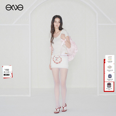 【ENG】Effet de Soleil复古娃娃领波点短袖T恤女修身短上衣新品
