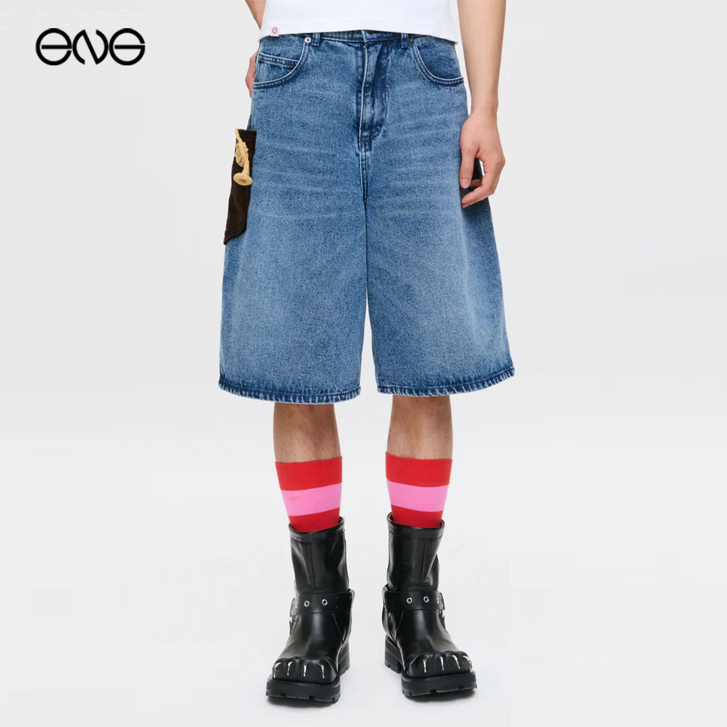 【ENG】CHARLES JEFFREY LOVERBOY宽松牛仔短裤男女同款新品26夏图片