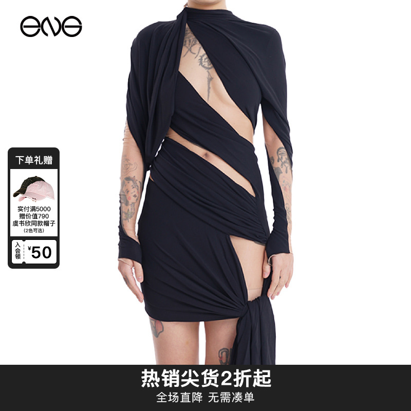 【ENG】MUGLER 个性露背连衣裙 女装/女士精品 连衣裙 原图主图