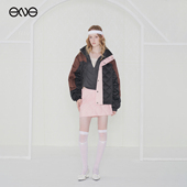 缎光拼色羽绒服连帽夹克外套女新品 25冬 Soleil ENG Effet