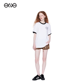 中古风宽松短袖 T恤圆领上衣女 Soleil ENG Effet