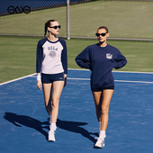 ENG T恤女新品 Sporty Rich Crest复古插肩棒球长袖 UCLA 25秋