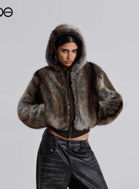 【ENG】JADED LONDON拉链连帽夹克短款保暖外套上衣男女新品25冬