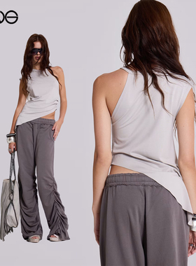 【ENG】JADED LONDON 不对称褶皱露肩背心上衣女装 新品25秋