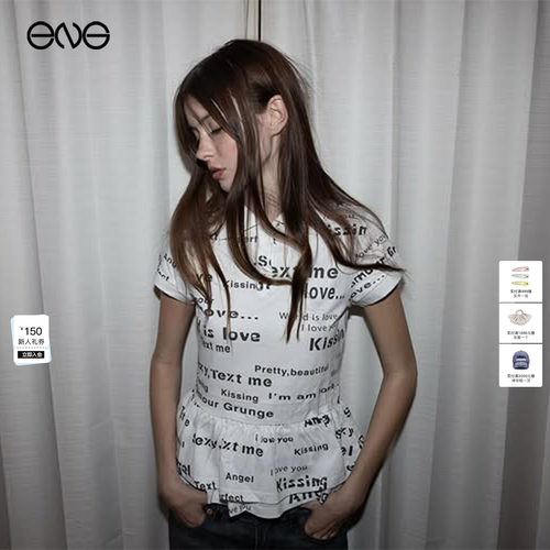 【ENG】Praying World Is Love Polo领短袖T恤上衣女装