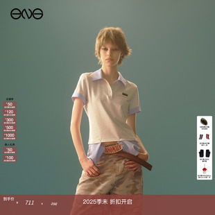 【刘耀文明星同款】Anomalies Department假两件短袖T恤新品25秋