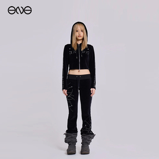 【ENG】JADED LONDON 铆钉装饰低腰长裤 秋冬